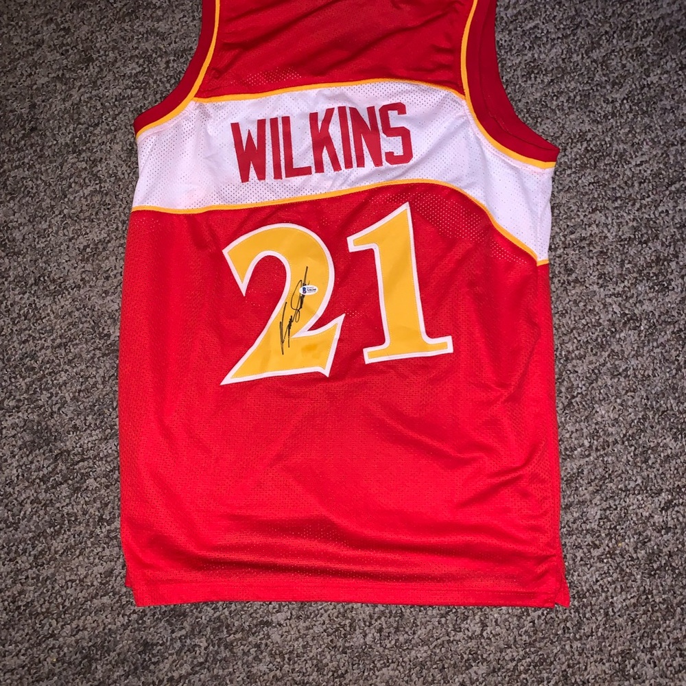 Dominique Wilkins Signed Jersey Atlanta Hawks Collectible Size XL